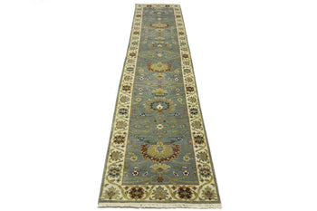 Muted Floral Peshawar Osh Chobi Runner Rug