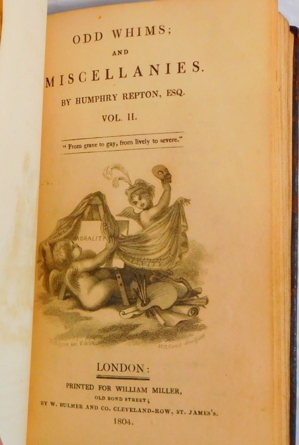 Humphry Repton Odd Whims & Miscellanies 1804 First Edition Hand Colored Plates