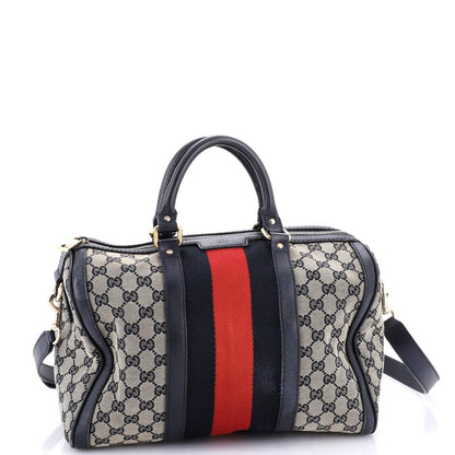 Gucci Vintage Web Boston Bag Gg Canvas Medium