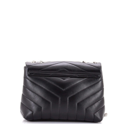 Saint Laurent Loulou Shoulder Bag Matelasse Chevron Leather Small