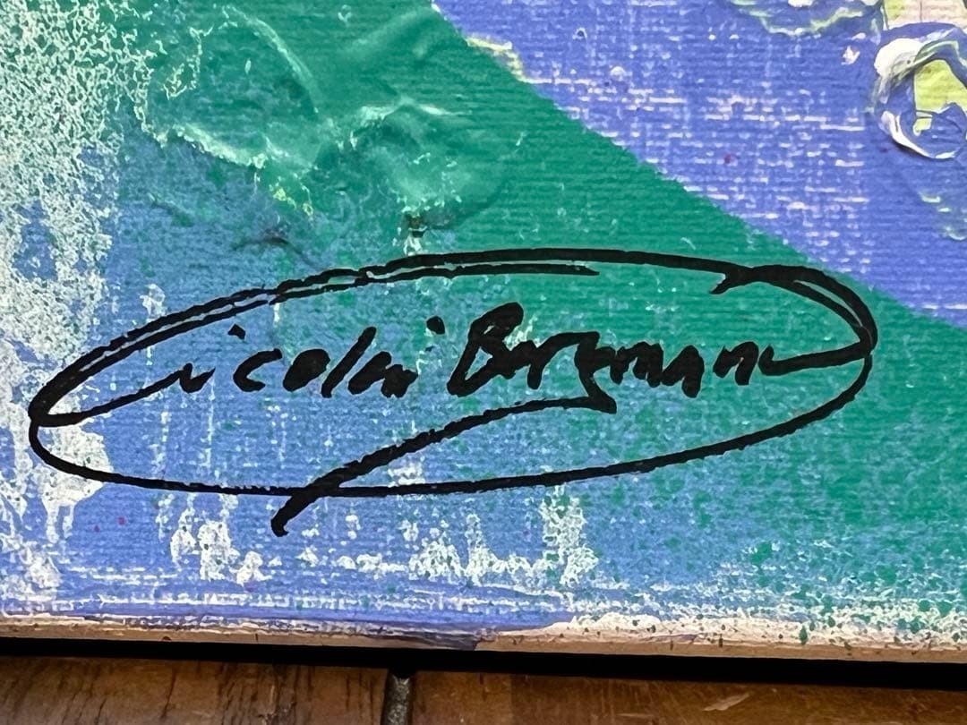 Acrylic Canvas Signed Art Painting Spray Smile Nicolai Bergmann Jimmy Paintz
