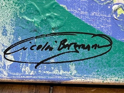 Acrylic Canvas Signed Art Painting Spray Smile Nicolai Bergmann Jimmy Paintz