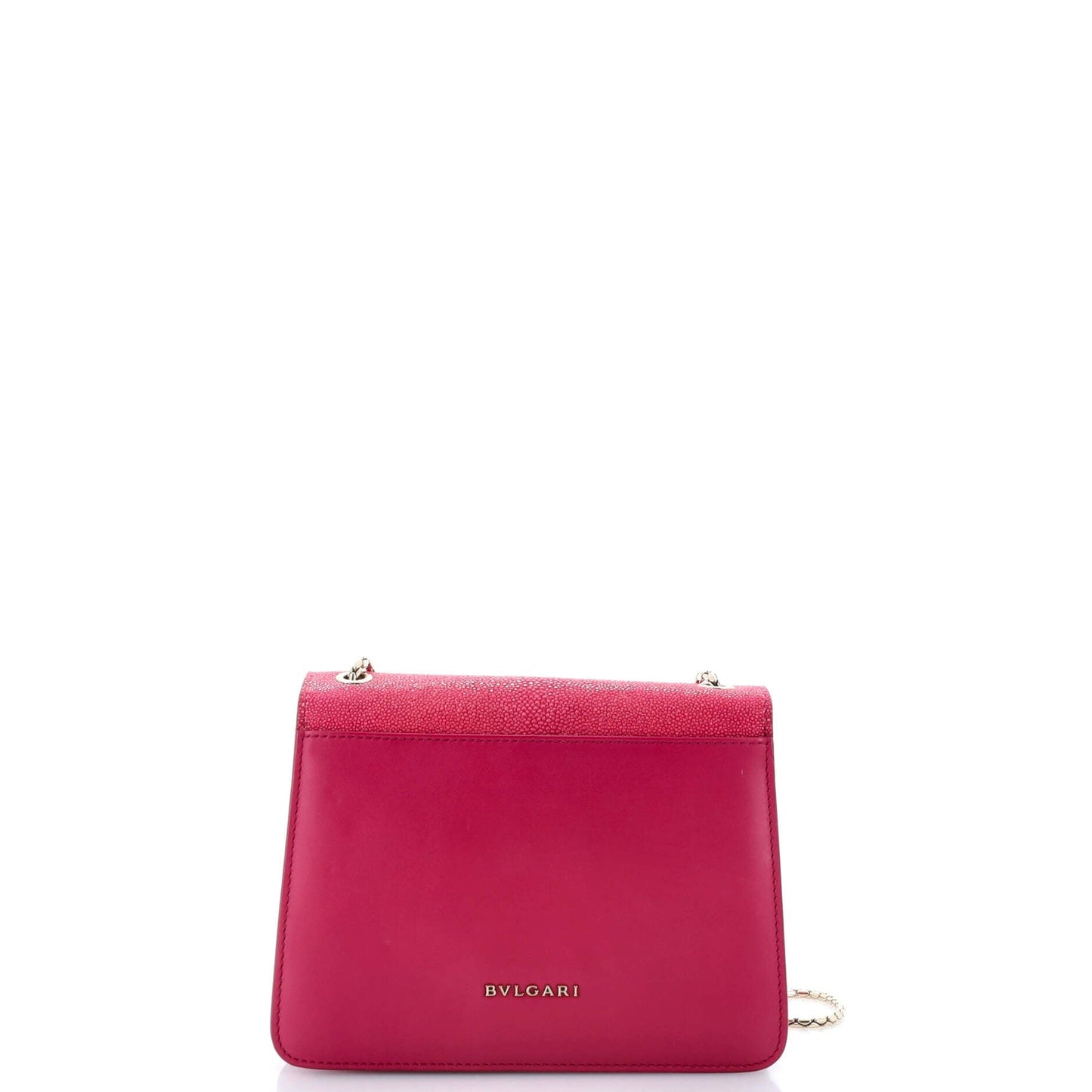 Bvlgari Serpenti Forever Square Shoulder Bag Leather And Stingray Small