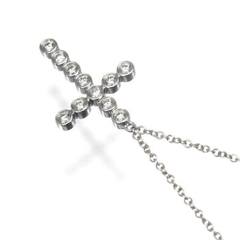 Tiffany&Co. Necklace Jazz Cross Diamond 950 Platinum
