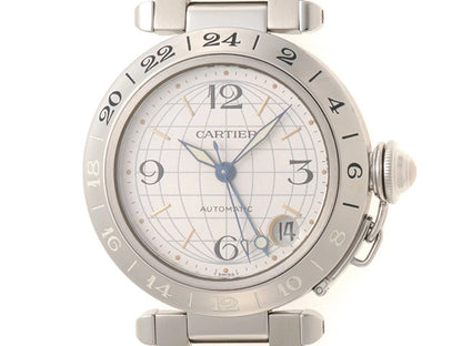 Cartier Pasha C Meridian Gmt W31029M7 Silver Automatic