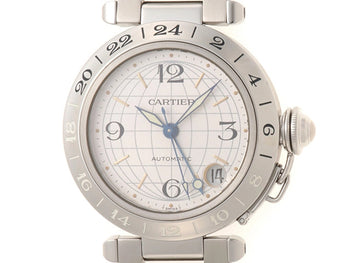 Cartier Pasha C Meridian Gmt W31029M7 Silver Automatic