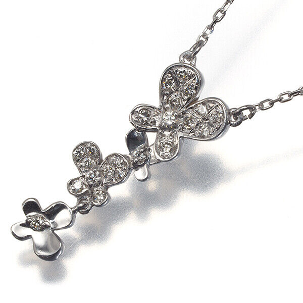 RUGIADA Necklace Diamond Butterfly 18K 750 White