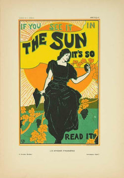 Rhead Original Vintage Poster The Sun 2 By For Affiches Etrangeres 1897