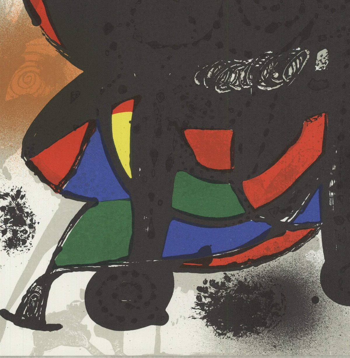 JOAN MIRO Litografia original III 13" x 9.75" Lithograph 1975 Surrealism Multico