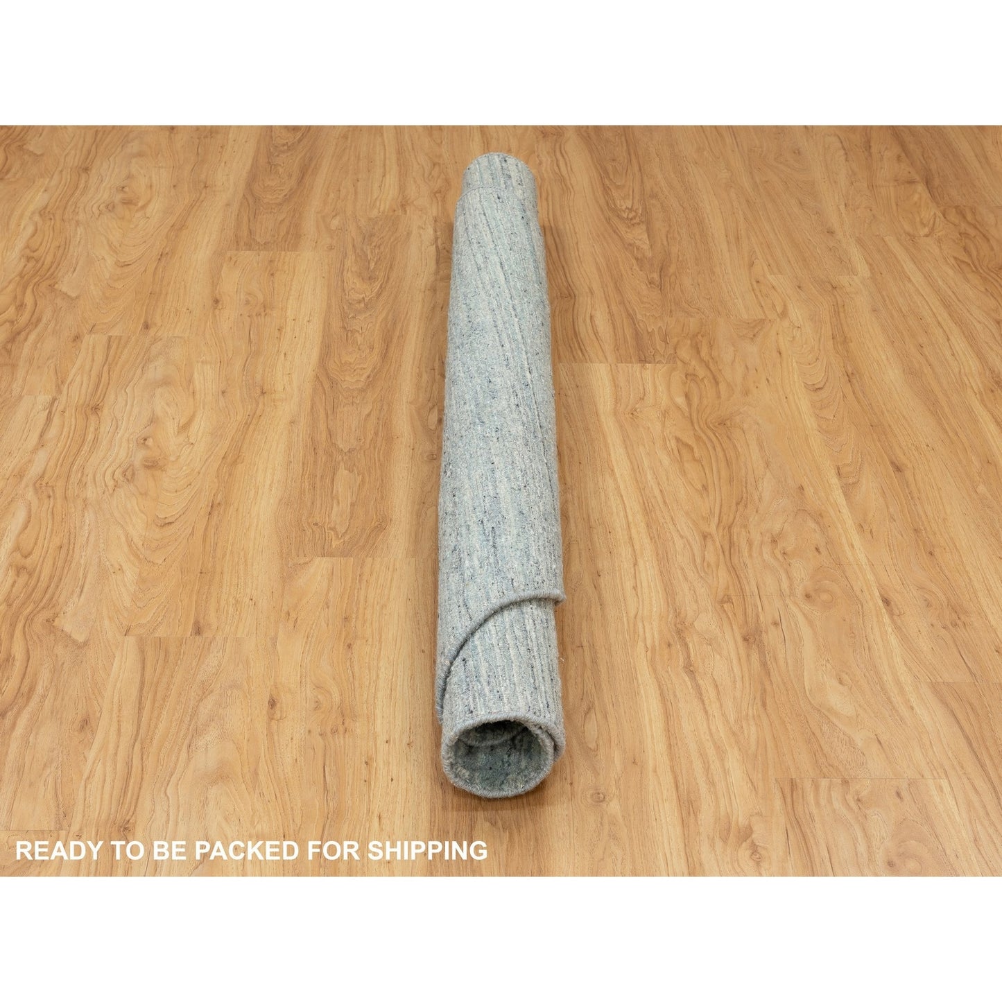 6'X6' Hand Loomed Variegated Text Design Round Wool Modern Oriental Rug