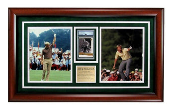 Jack Nicklaus Signed/Auto Trading Card With Photo Collage Framed Psa/Dna 197315