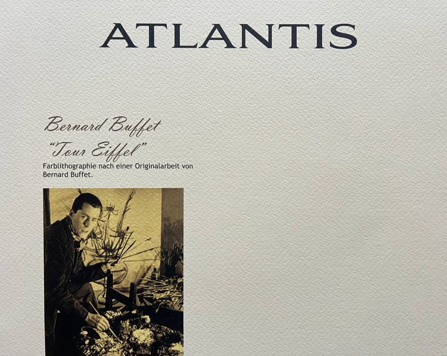 Bernard Buffet Lithograph Certified Coa Signed Op In Pen