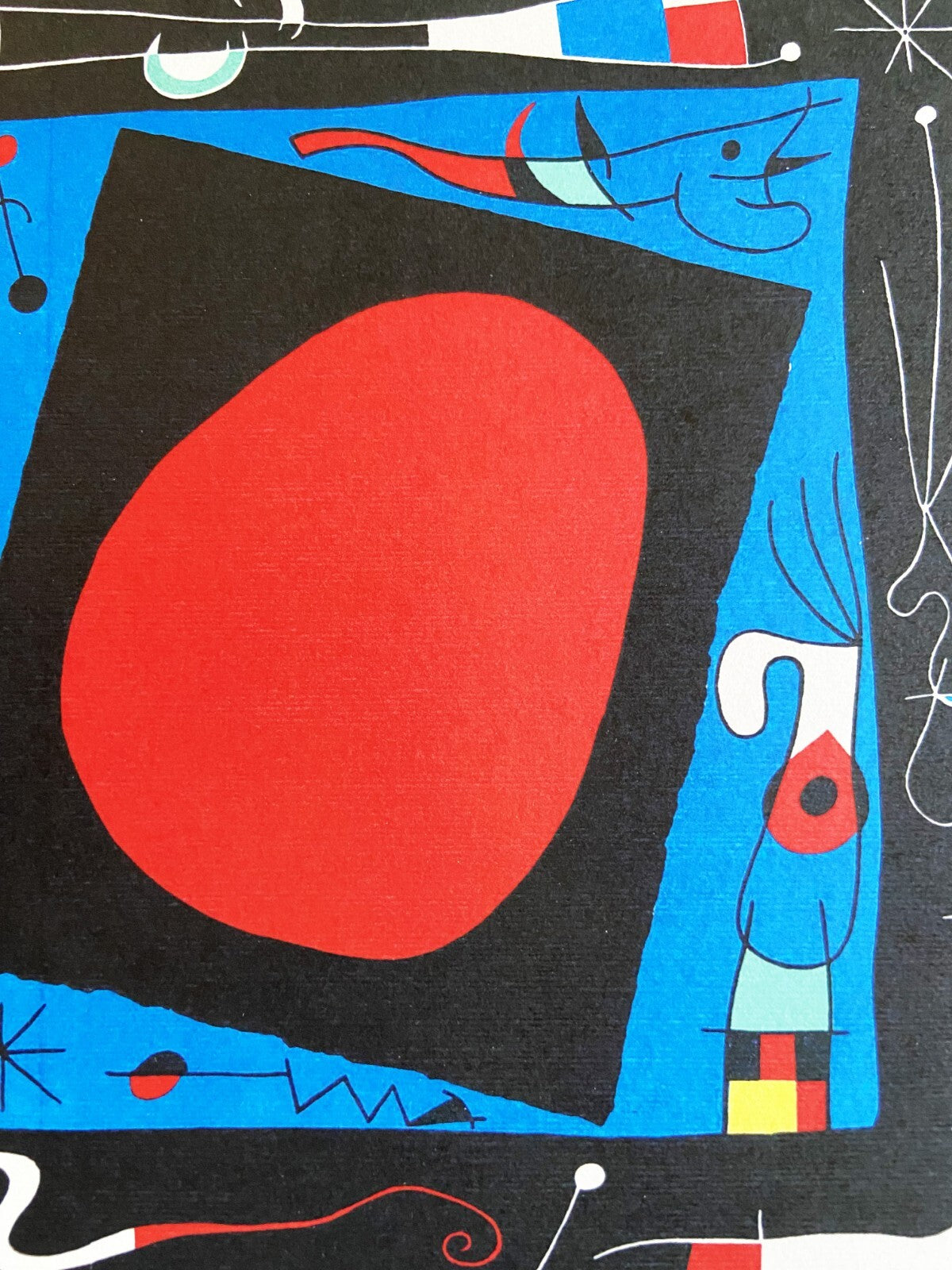 Joan Mir Lithograph Mourlot 1976 Coa Signed Op Published Rare