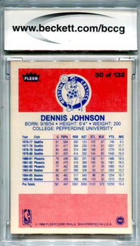 Dennis Johnson 1986-87 Fleer Premier #50 Bccg