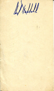 Carl Hubbell Autographed Government Postcard (Jsa)
