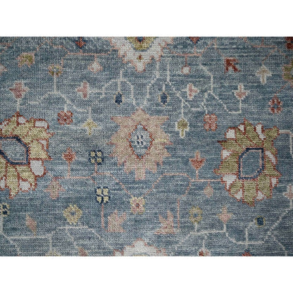 8'9"X12' Nimbus Gray Oushak Design Supple Wool Hand Knotted Oriental Rug