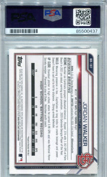 Jordan Walker 2022 Bowman #Bd-187 Auto Authentic
