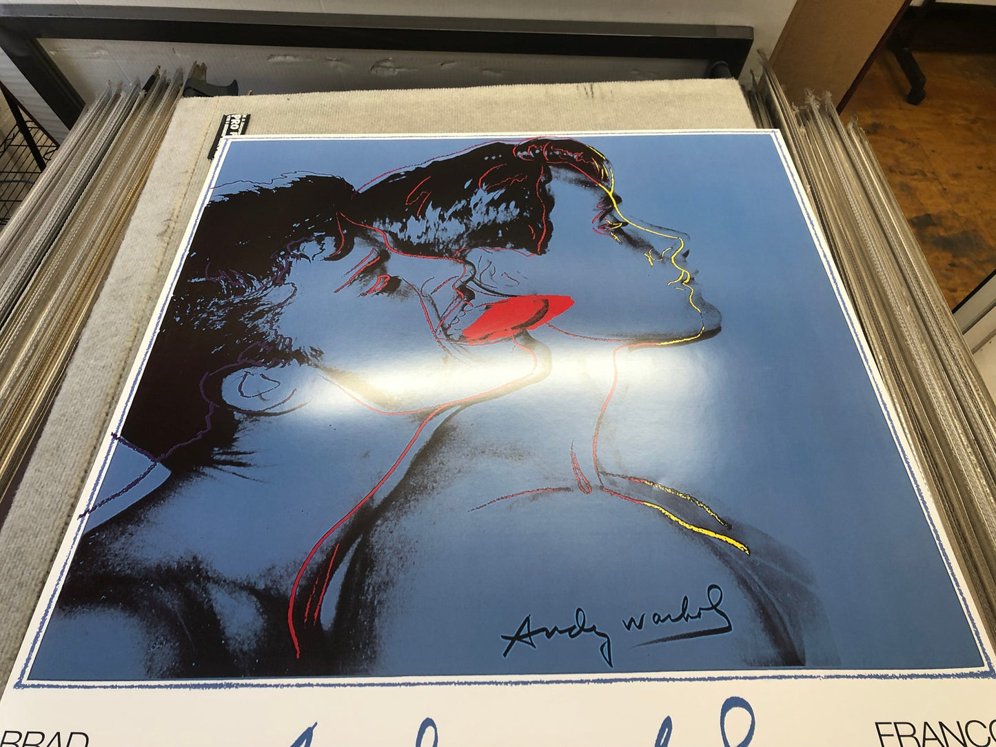 Andy Warhol Querelle Blue " Poster Pop Art Blue, Red Movies