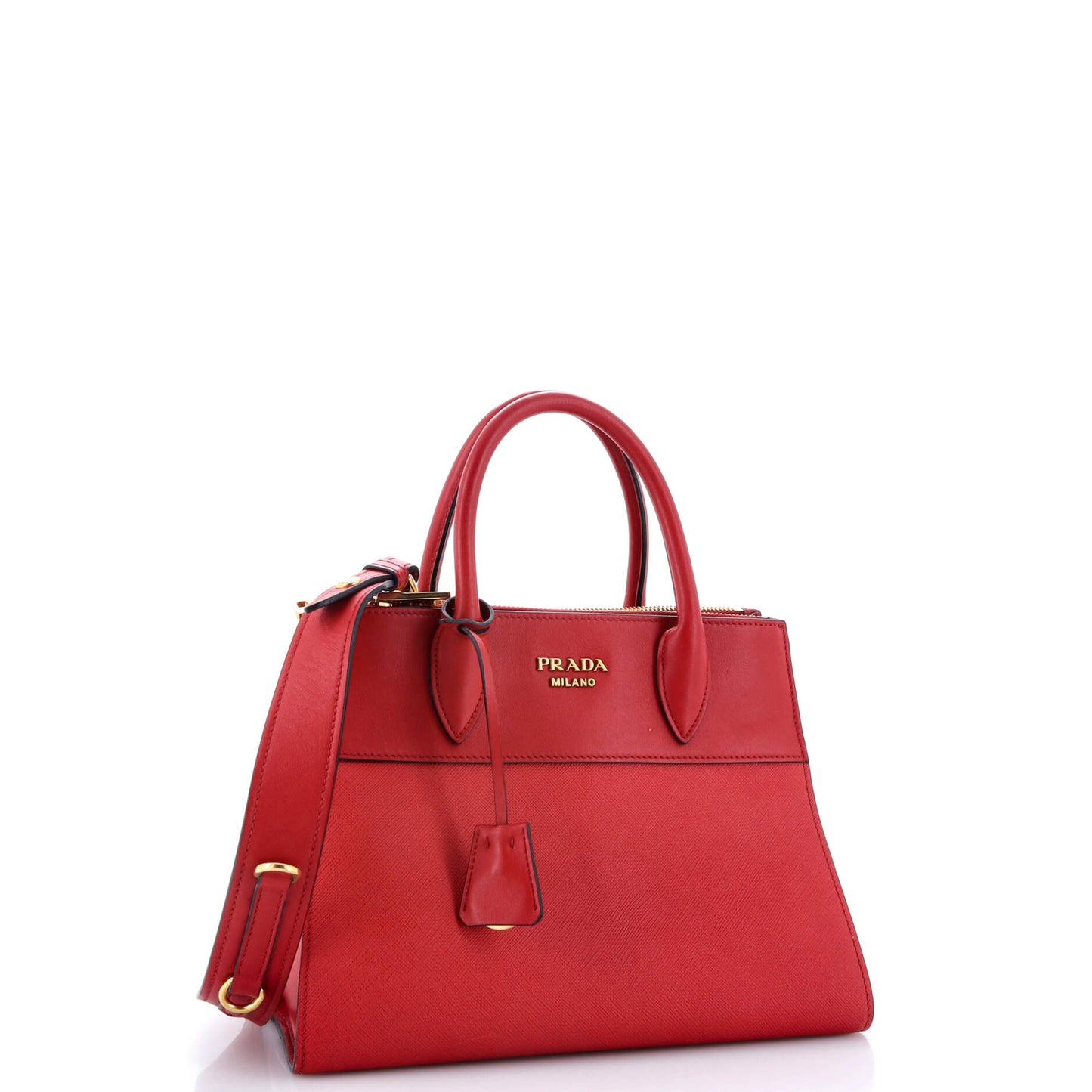 Prada Paradigme Tote Saffiano With City Calf Small