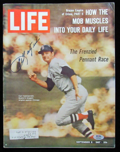 Carl Yastrzemski Hof Red Sox Signed Sept 8, 1967