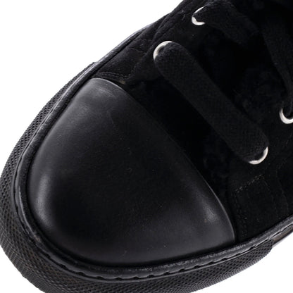 Hermes Women'S Jimmy Sneakers Shearling And Suede