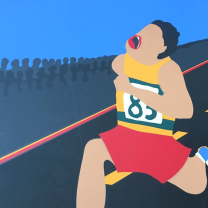 Kn Martin Boston Marathon 1981 Official Poster Silk Screen / Limited 5000 B.A.A.