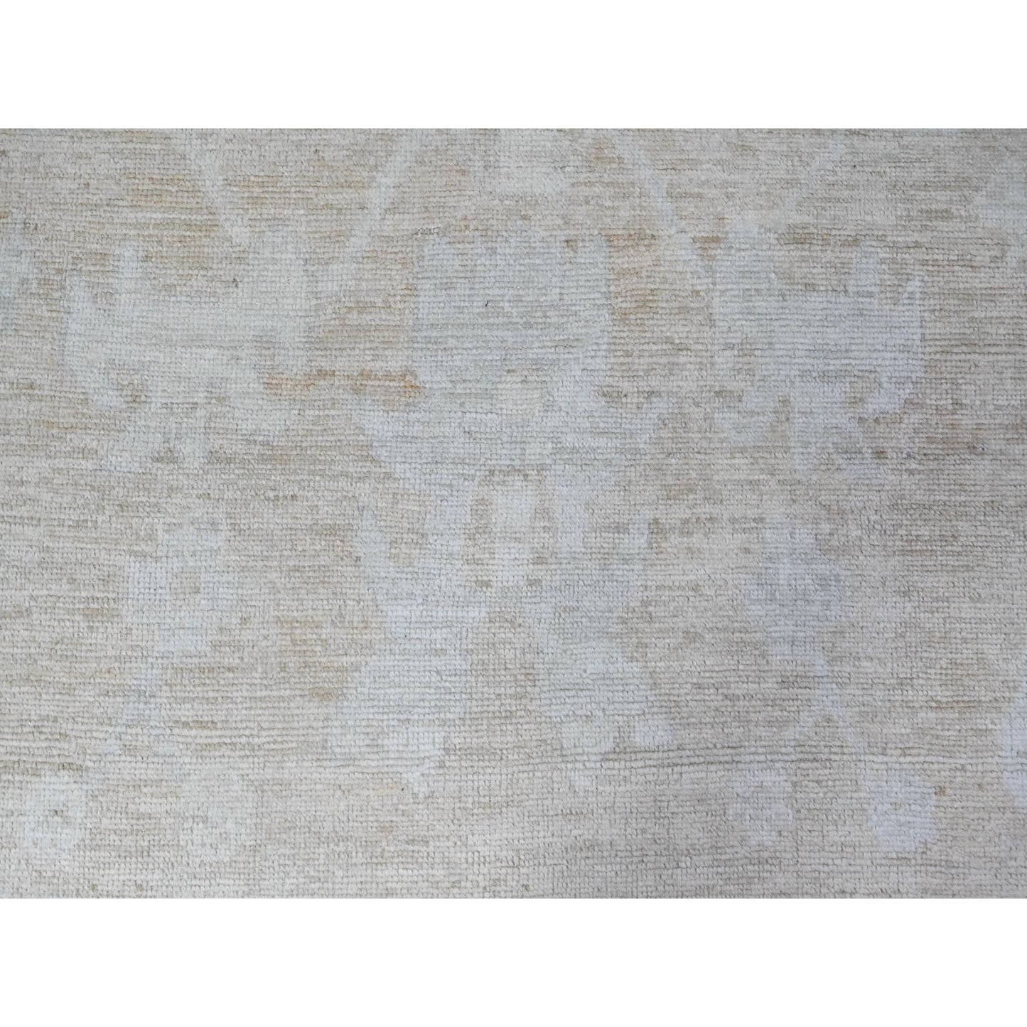 8'9"X12'5" Apricot Orange Faded Out Angora Oushak Shiny Wool Oriental Rug