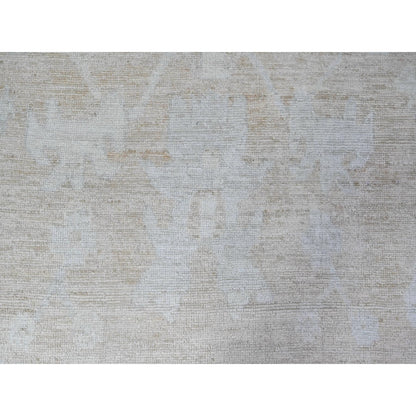 8'9"X12'5" Apricot Orange Faded Out Angora Oushak Shiny Wool Oriental Rug