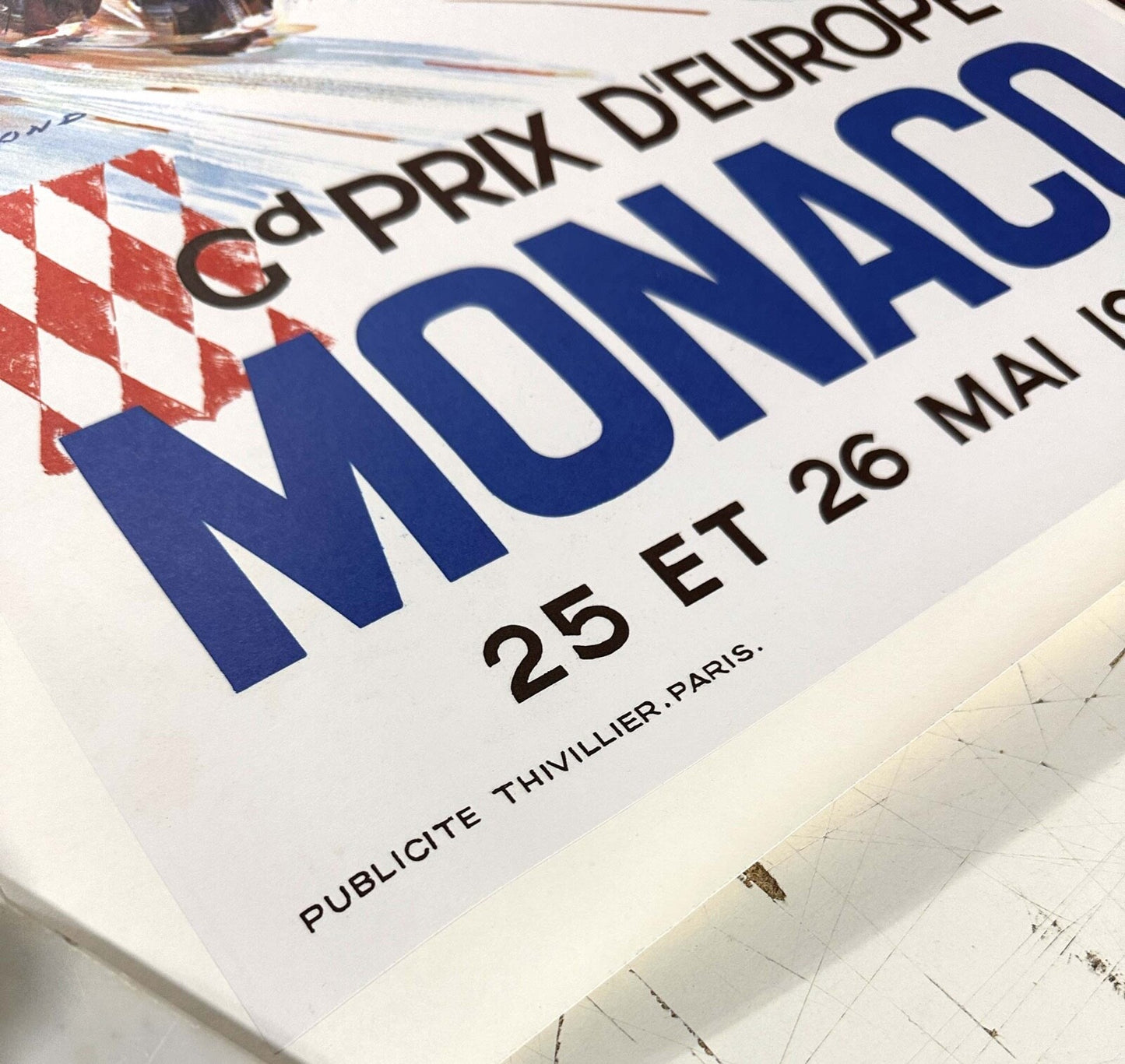 Monaco Grand Prix 1963 Beligond Vintage French Automobile Racing Poster