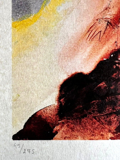 Salvador Dal Lithograph ' Angelo Gabriele ' Coa Signed Numbered Limited Edition
