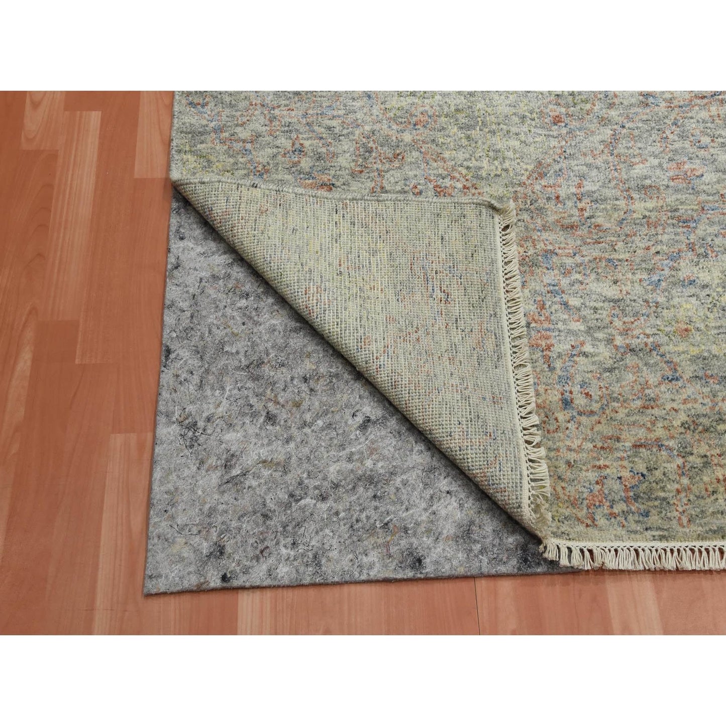 8'X10'2" Gray Modern Salt And Pepper Design Wool Hand Knotted Rug