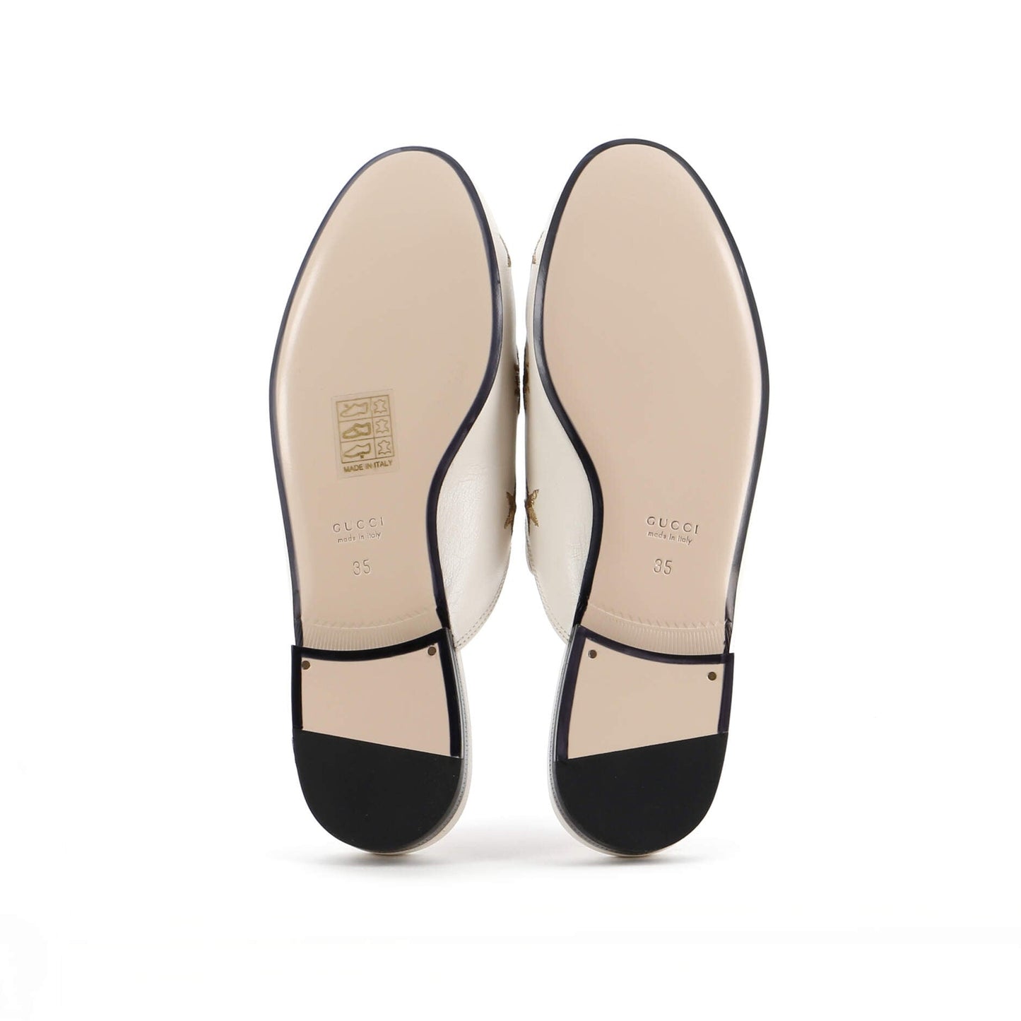 Gucci Women'S Princetown Mules Embroidered Leather