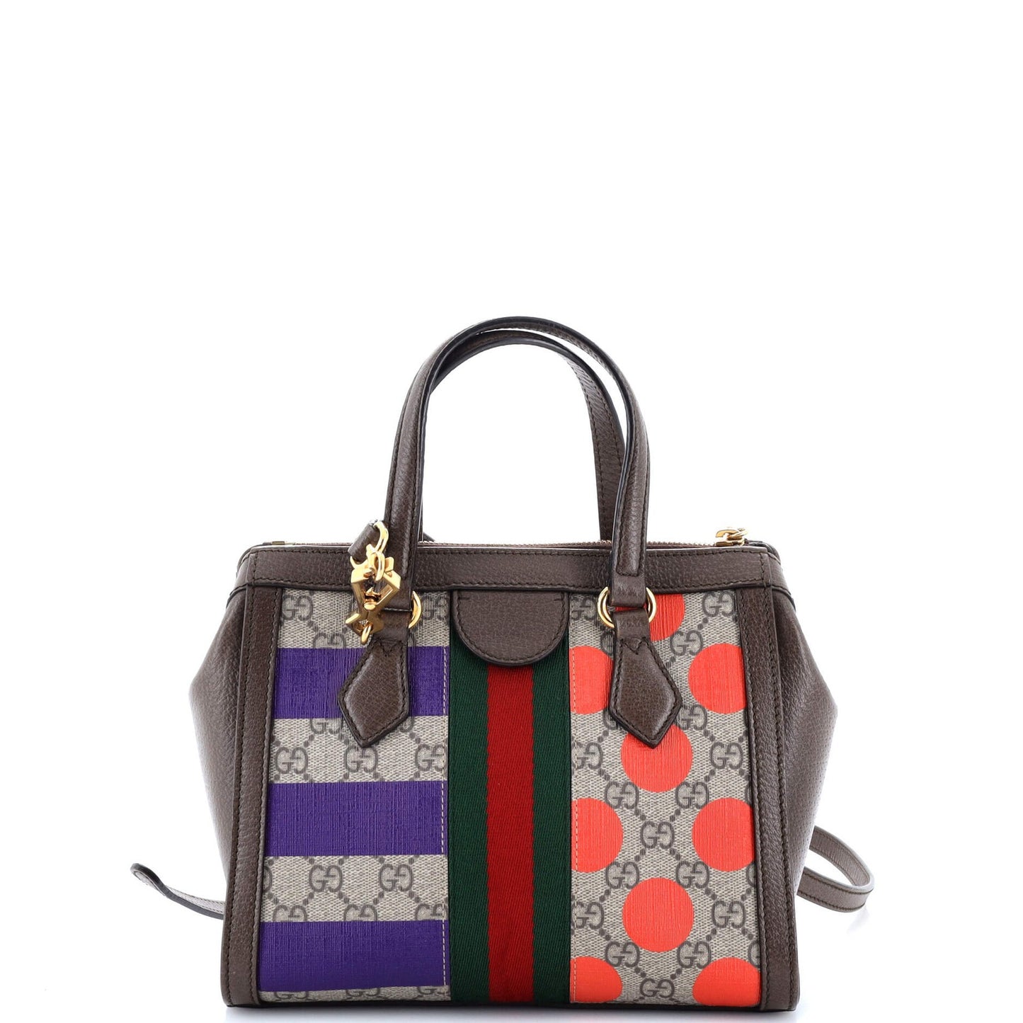 Gucci Ophidia Top Handle Tote Geometric Gg Coated Canvas Small