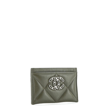 Chanel 19 Card Holder Quilted Leather