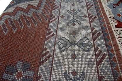 Handmade Kazak Oriental Rug Vintage Style