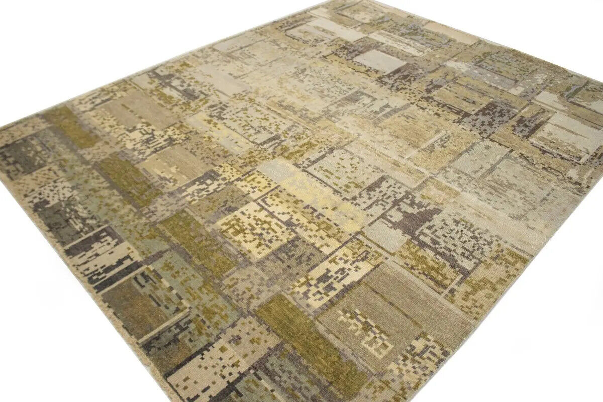 Contemporary Modern Rug Abstract Design Living &