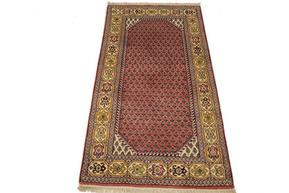 Handmade Indo-Botemir Oriental Rug Paisley Floral