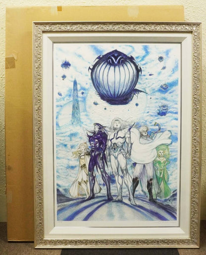 Mixed media framed fantasy art by Yoshitaka Amano prelude signed 16/ 300.