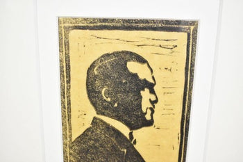 Cyril Edward Power (British) - Self Portrait 1926 Linocut Print Signed Framed