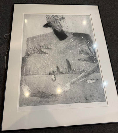 Zbigniew Biel "Weather Expert" Polish Etching Signed Numbered, 6685Cm Framed