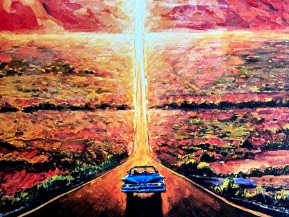 Bob Dylan Lithograph "Sunset In Monument Valley" Signed Op Numbered By Hand