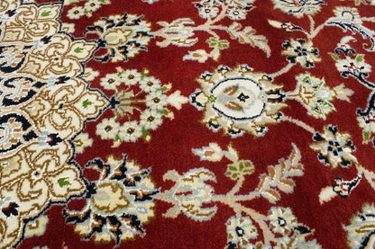 ft Handmade Indo-Nain Oriental Rug Classic Floral Design Living Room Carpet 6X9