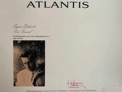 Egon Schiele "Eva" Lithograph From An Signed Op Numbered