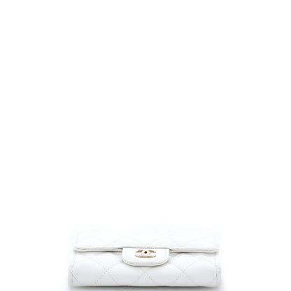 Chanel Classic Flap Card Case Quilted Caviar