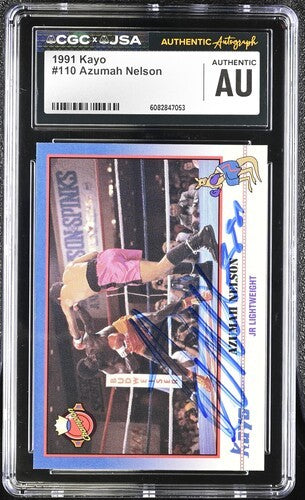 1991 Kayo Azumah Nelson Cgc X Jsa Auth Signed/Auto Boxing Card Ba202144