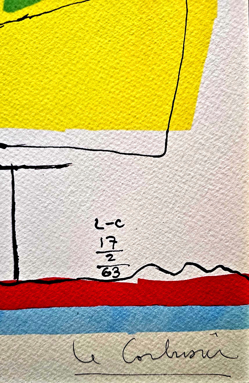 Le Corbusier Lithograph Coa Cachet Certified/Numbered A Hand