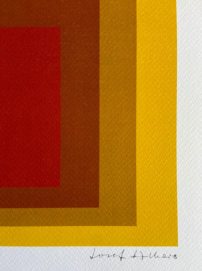 Josef Albers Lithograph Coa Signed O.P. Numbered In Pencil Collection