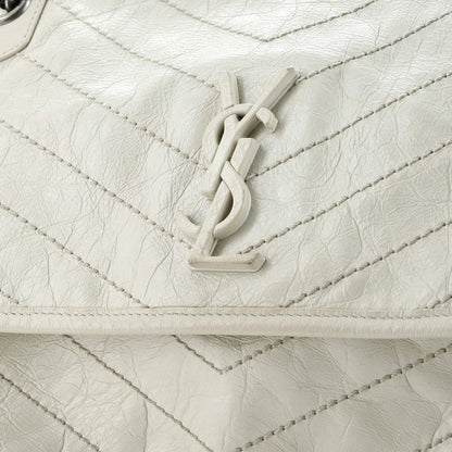 Saint Laurent Niki Chain Flap Bag Matelasse Chevron Leather Medium