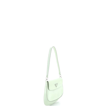 Small Prada Cleo Flap Shoulder Bag Spazzolato Leather