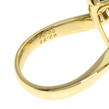 Jeunet Ring Sapphire Diamond K18 Yellow Gold